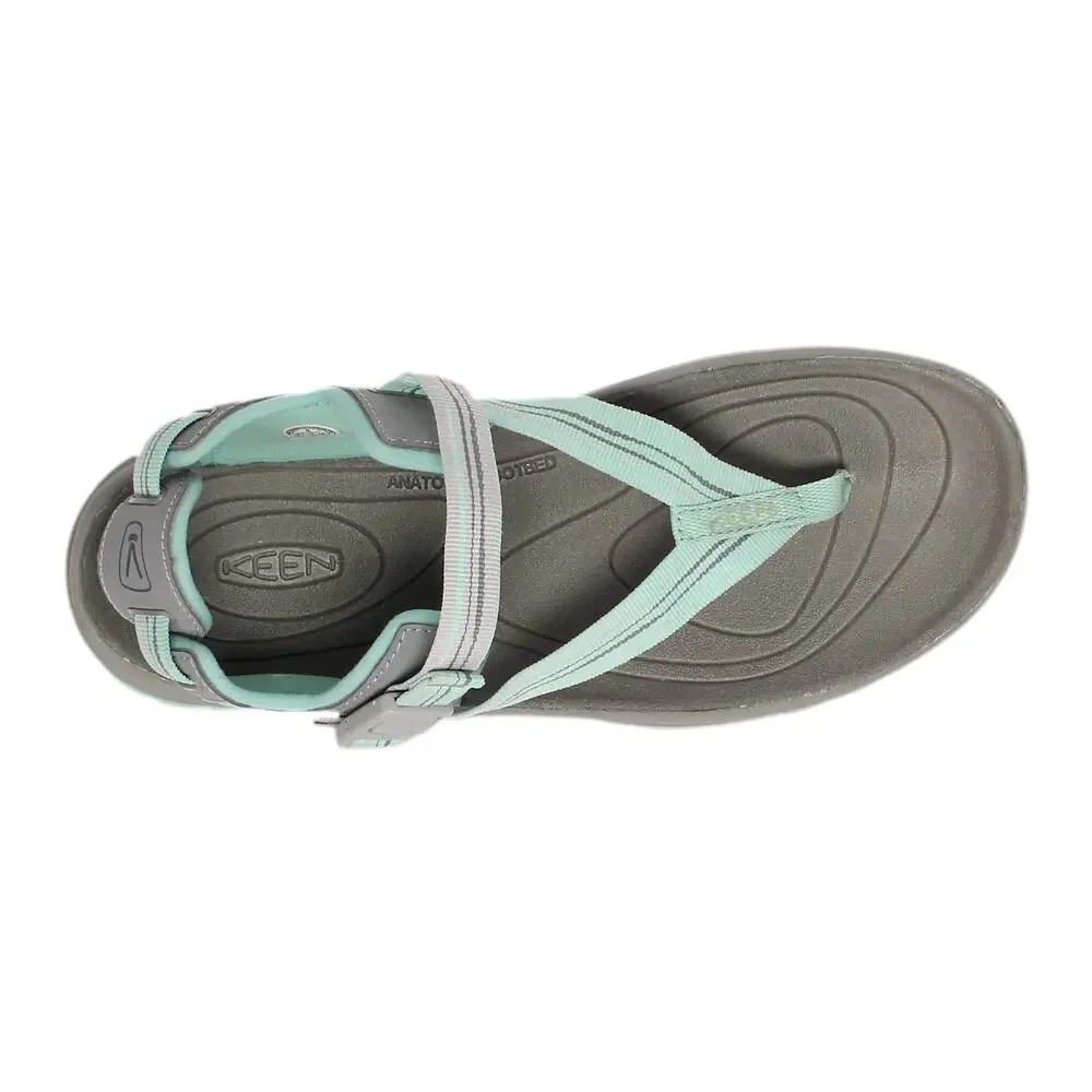KEEN NEW WOMEN'S TERRADORA II TOE POST SANDAL LIGHT GRAY/OCEAN 8.5
